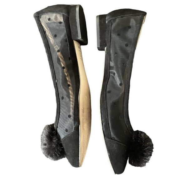 Talbots Black Edison Pom Ladies Flats 6.5W #183B - Picture 9 of 12